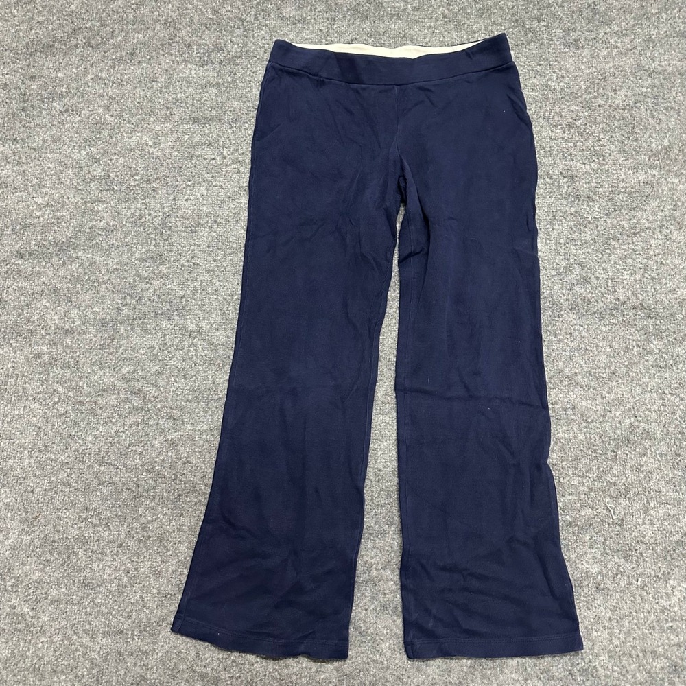Lauren Ralph Lauren Pants Womens Size M Navy Blue Cotton Knit Lounge Casual